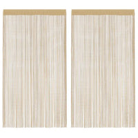 Cortinas de fios 2 pcs 140x250 cm