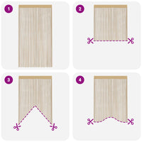 Cortinas de fios 2 pcs 140x250 cm