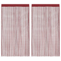 Cortinas de fios 2 pcs 100x250 cm bordô