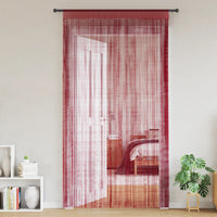 Cortinas de fios 2 pcs 100x250 cm bordô