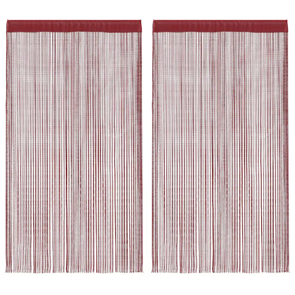 Cortinas de fios 2 pcs 140x250 cm bordô