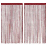 Cortinas de fios 2 pcs 140x250 cm bordô