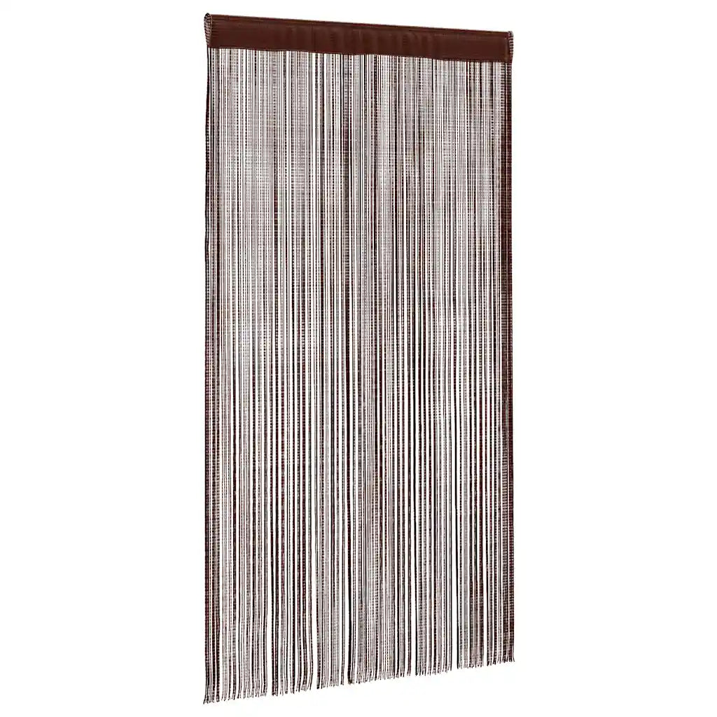 Cortinas de fios 2 pcs 100x250 cm castanho