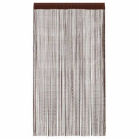 Cortinas de fios 2 pcs 100x250 cm castanho