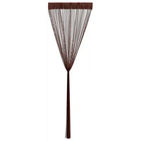Cortinas de fios 2 pcs 100x250 cm castanho