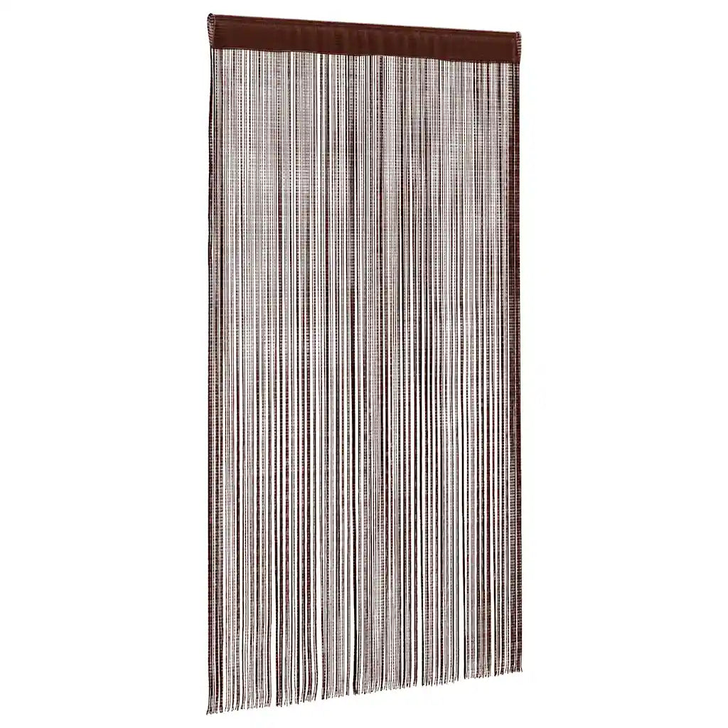 Cortinas de fios 2 pcs 140x250 cm castanho