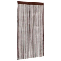 Cortinas de fios 2 pcs 140x250 cm castanho