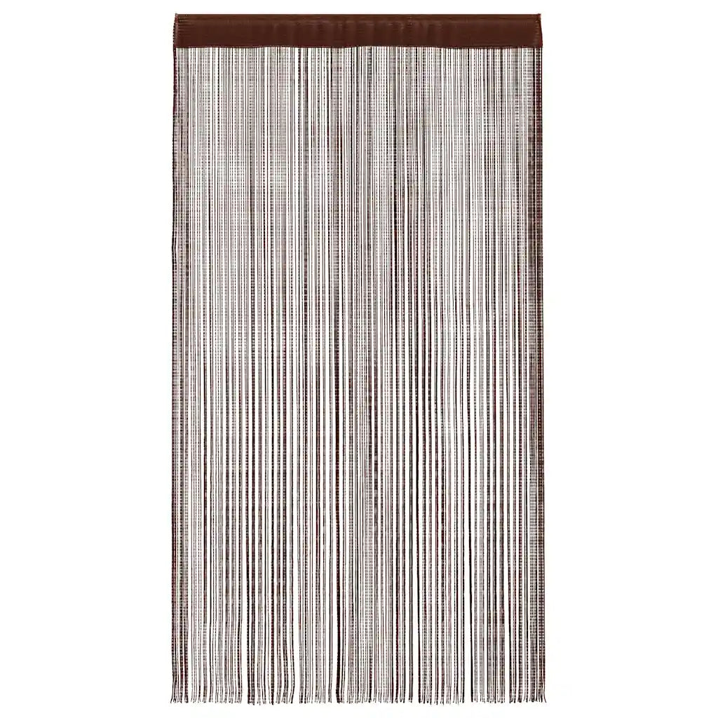 Cortinas de fios 2 pcs 140x250 cm castanho