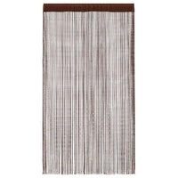 Cortinas de fios 2 pcs 140x250 cm castanho