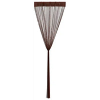 Cortinas de fios 2 pcs 140x250 cm castanho