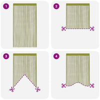 Cortinas de fios 2 pcs 140x250 cm