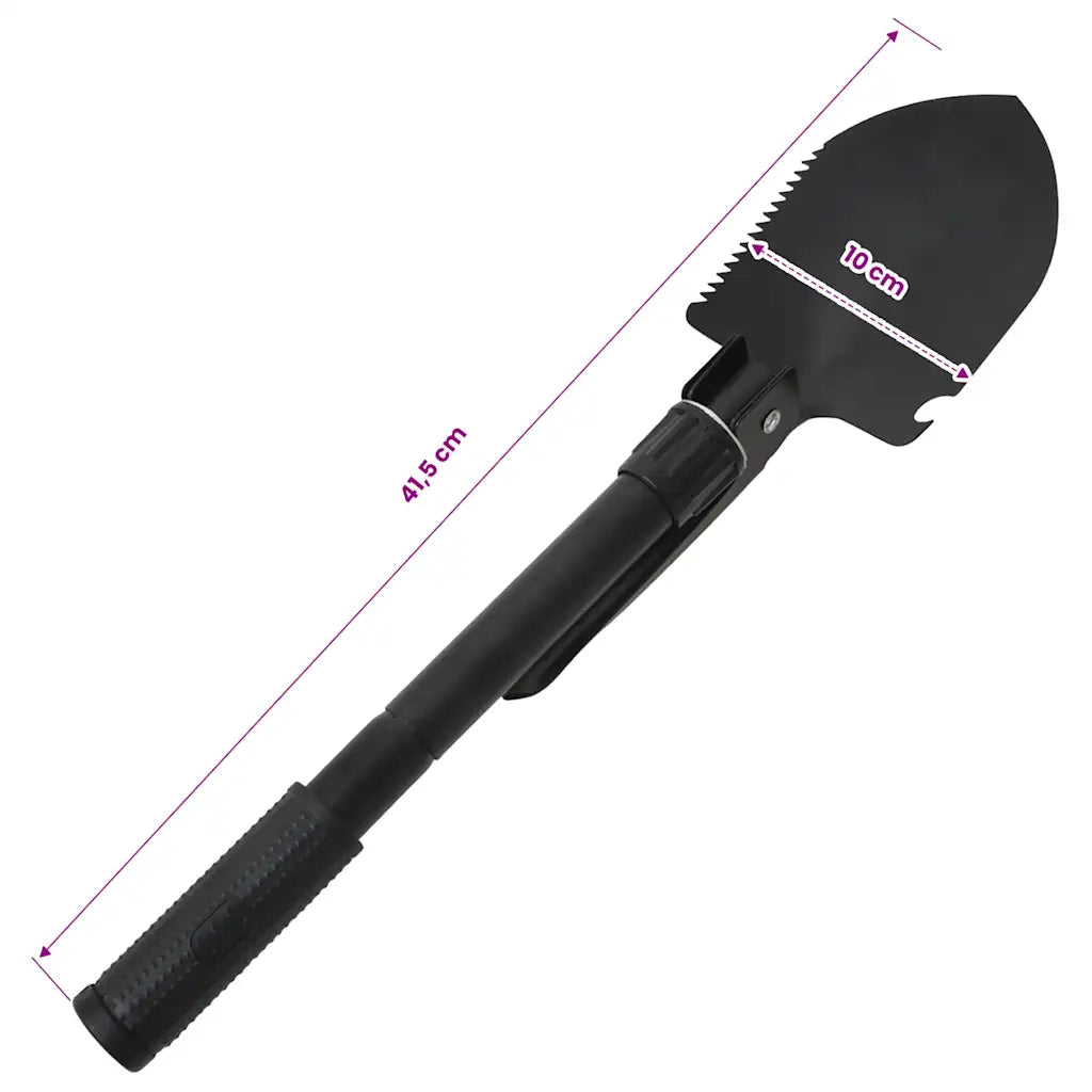 Pá dobrável aço-carbono preto