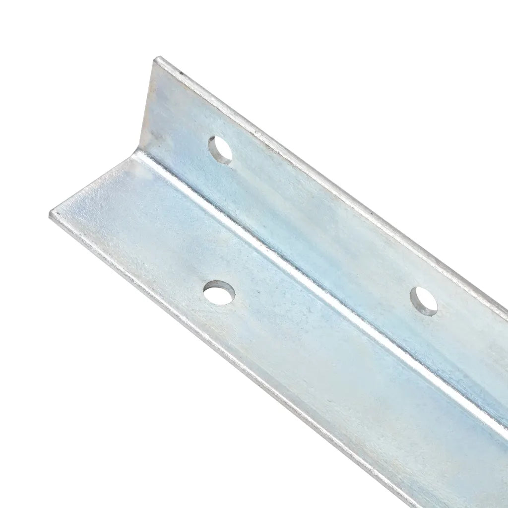 Âncora de fixação no chão em L 12 pcs aço galvanizado 5x5x50 cm