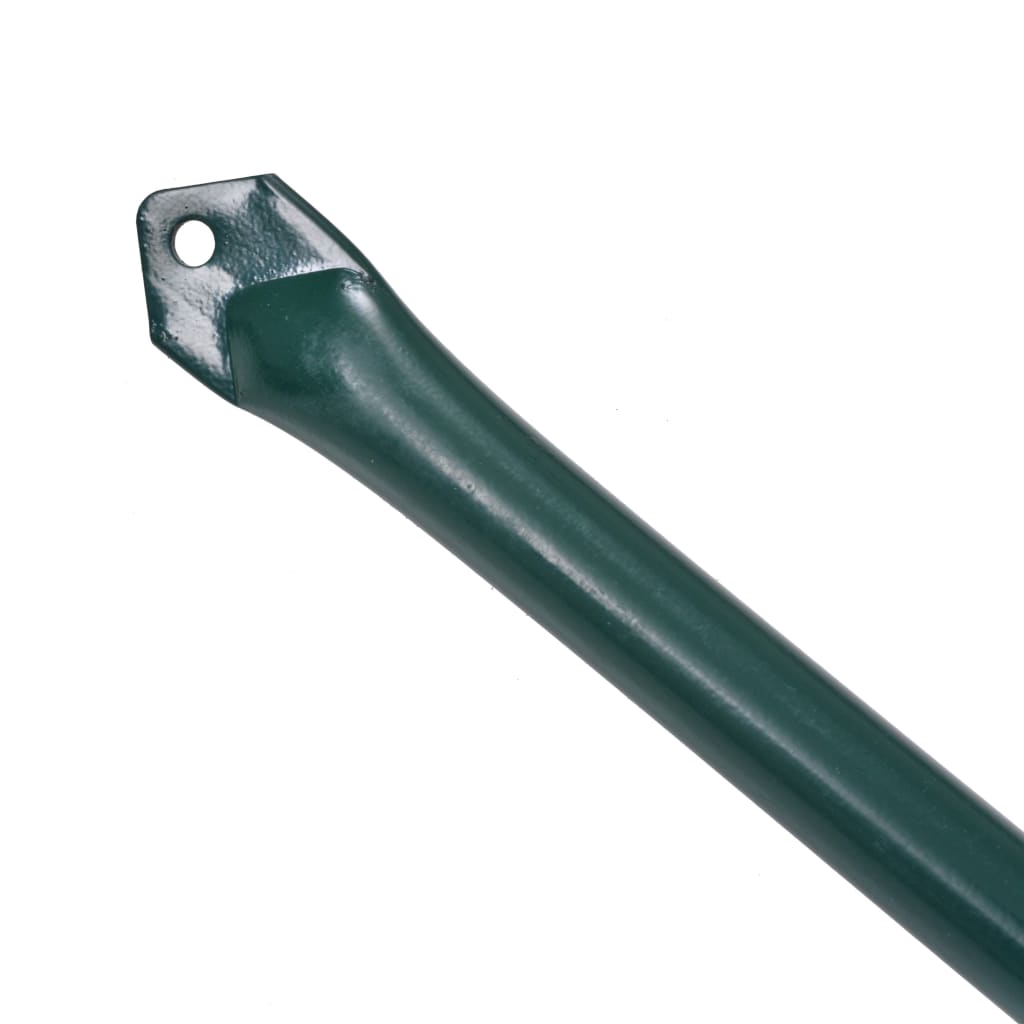 vidaXL Postes de jardim 10 pcs 1 m metal verde
