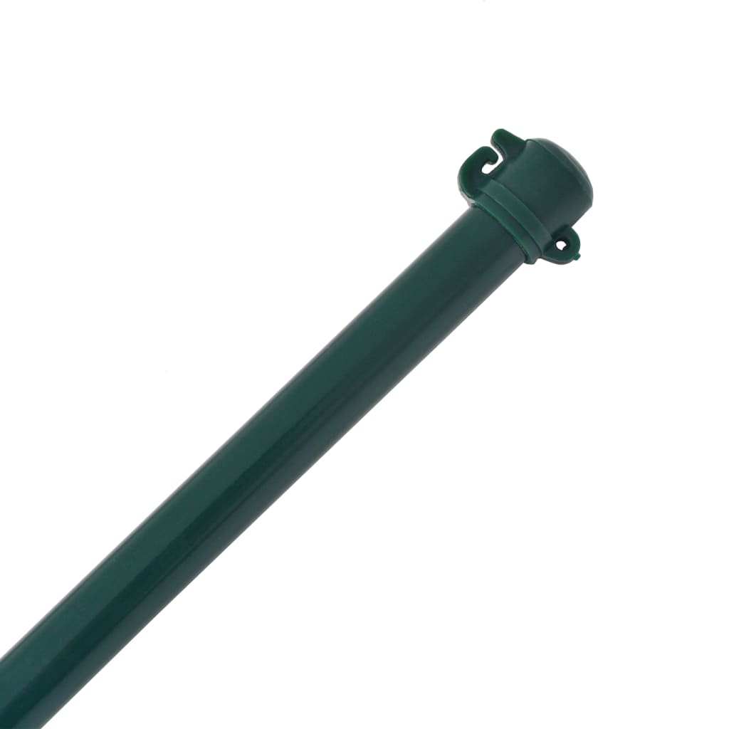 vidaXL Postes de jardim 10 pcs 1 m metal verde