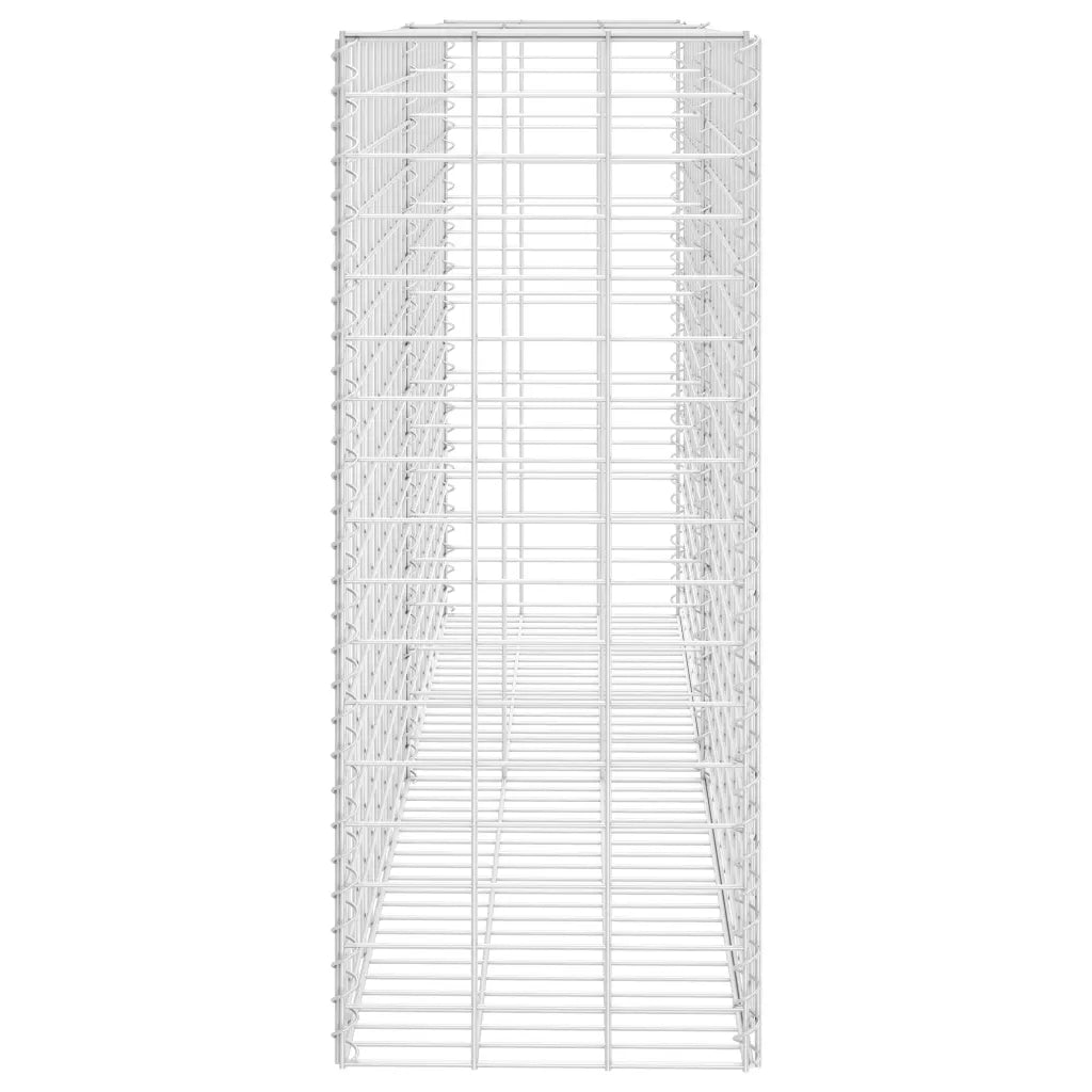 Parede/cesto gabião 85x30x200 cm aço galvanizado