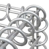 Parede/cesto gabião 85x30x200 cm aço galvanizado