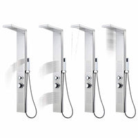 vidaXL Sistema de coluna de duche quadrado em aço inoxidável
