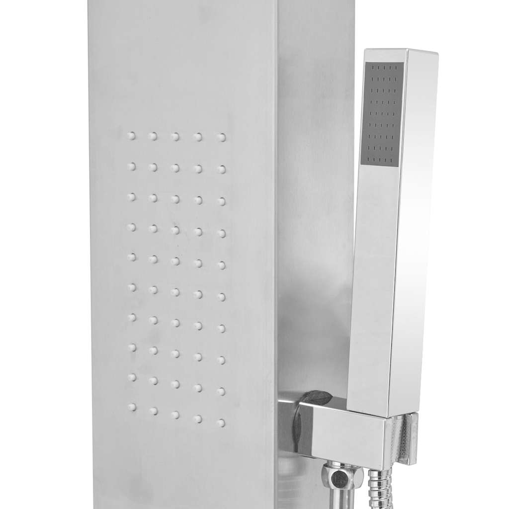 vidaXL Sistema de coluna de duche quadrado em aço inoxidável