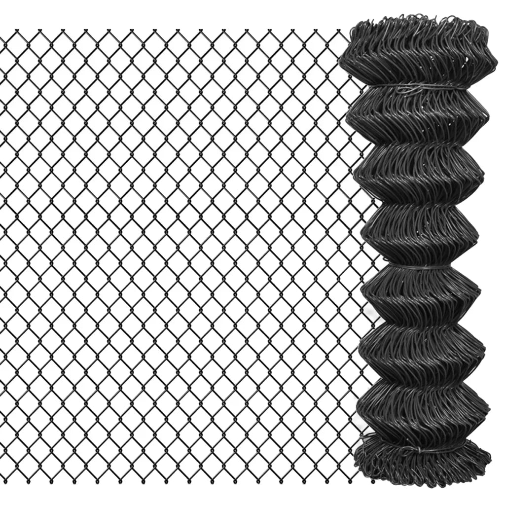 Cerca em rede de aço 25x1,25 m cinzento