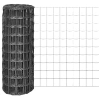 Cerca 25x1 m aço cinzento