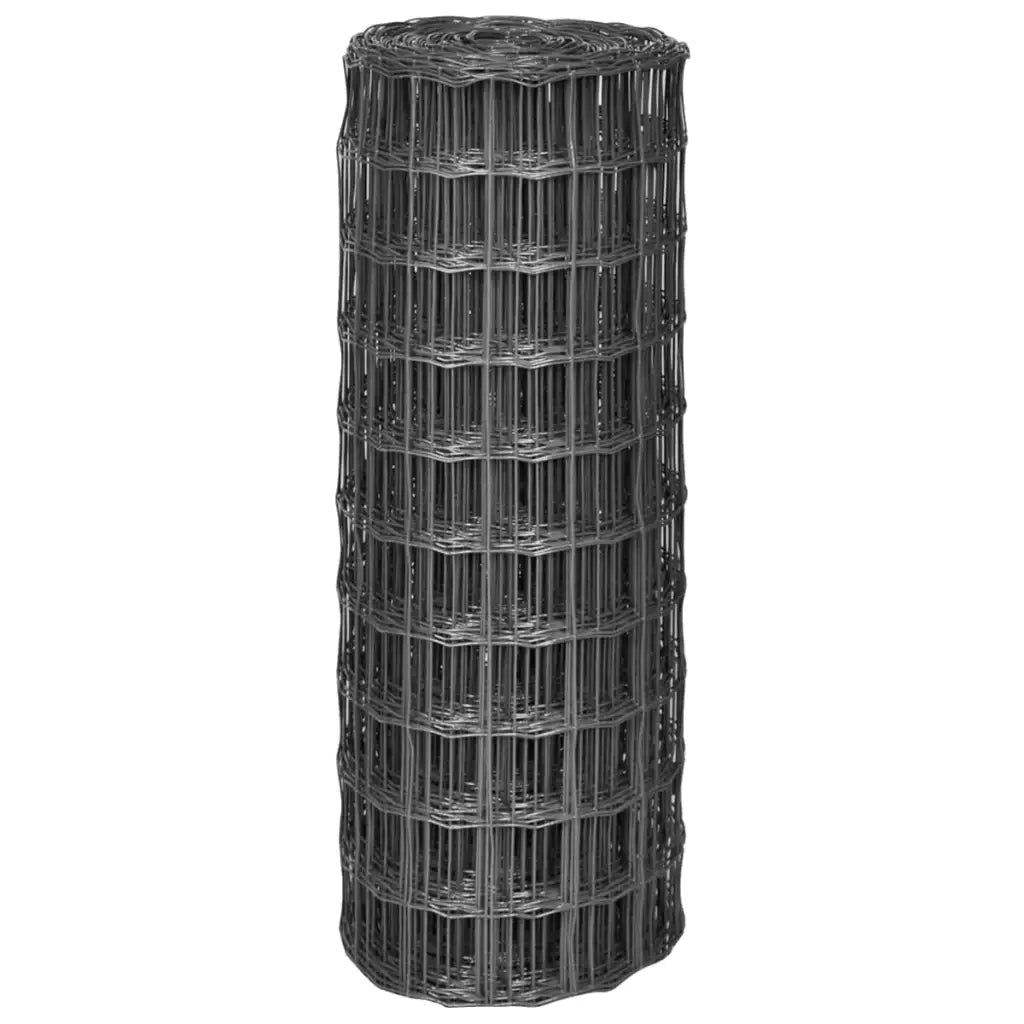Cerca 25x1 m aço cinzento