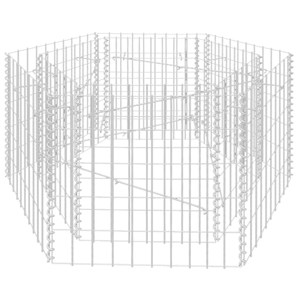 Canteiro elevado/cesto gabião hexagonal 100x90x50 cm