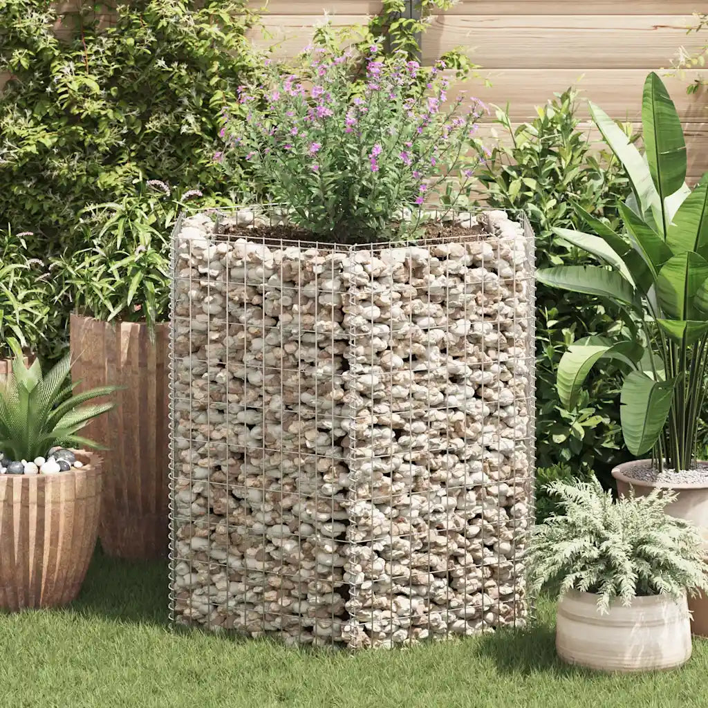 Canteiro elevado/cesto gabião hexagonal 100x90x100 cm