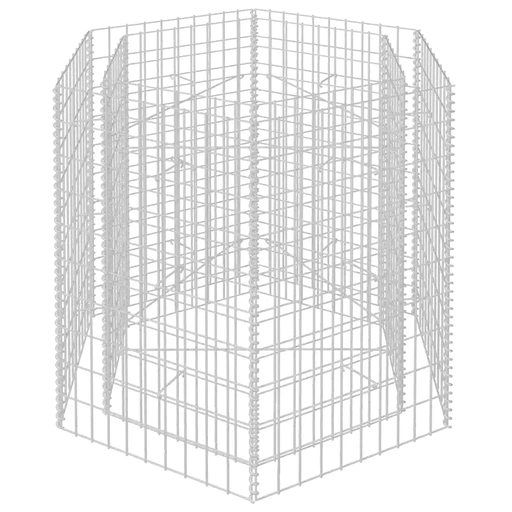 Canteiro elevado/cesto gabião hexagonal 100x90x100 cm