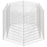 Canteiro elevado/cesto gabião hexagonal 160x140x100 cm