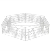 Canteiro elevado/cesto gabião hexagonal 200x173x40 cm