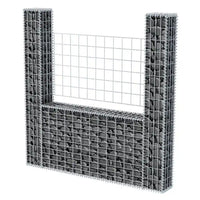 Cesto gabião em forma de U aço galvanizado 160x20x150 cm