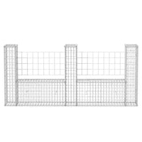 Cesto gabião em forma de U aço galvanizado 240x20x100 cm