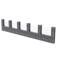Cesto gabião em forma de U aço galvanizado 570x20x100 cm