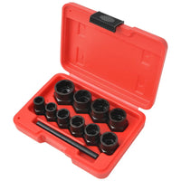 vidaXL Conjunto extrator p/ parafusos e porcas danificados 11 pcs aço
