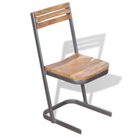 vidaXL Cadeiras de jantar 2 pcs madeira teca maciça