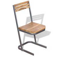 vidaXL Cadeiras de jantar 2 pcs madeira teca maciça