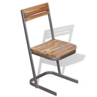 vidaXL Cadeiras de jantar 2 pcs madeira teca maciça