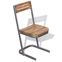 vidaXL Cadeiras de jantar 2 pcs madeira teca maciça
