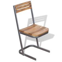 vidaXL Cadeiras de jantar 2 pcs madeira teca maciça