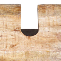 vidaXL Toucador c/ espelho e 2 móveis laterais, madeira de mangueira