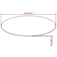 vidaXL Tampo de mesa em vidro temperado, redondo, 300 mm