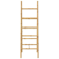 vidaXL Escada toalheiro dupla com 5 degraus, bambu, 50x160 cm