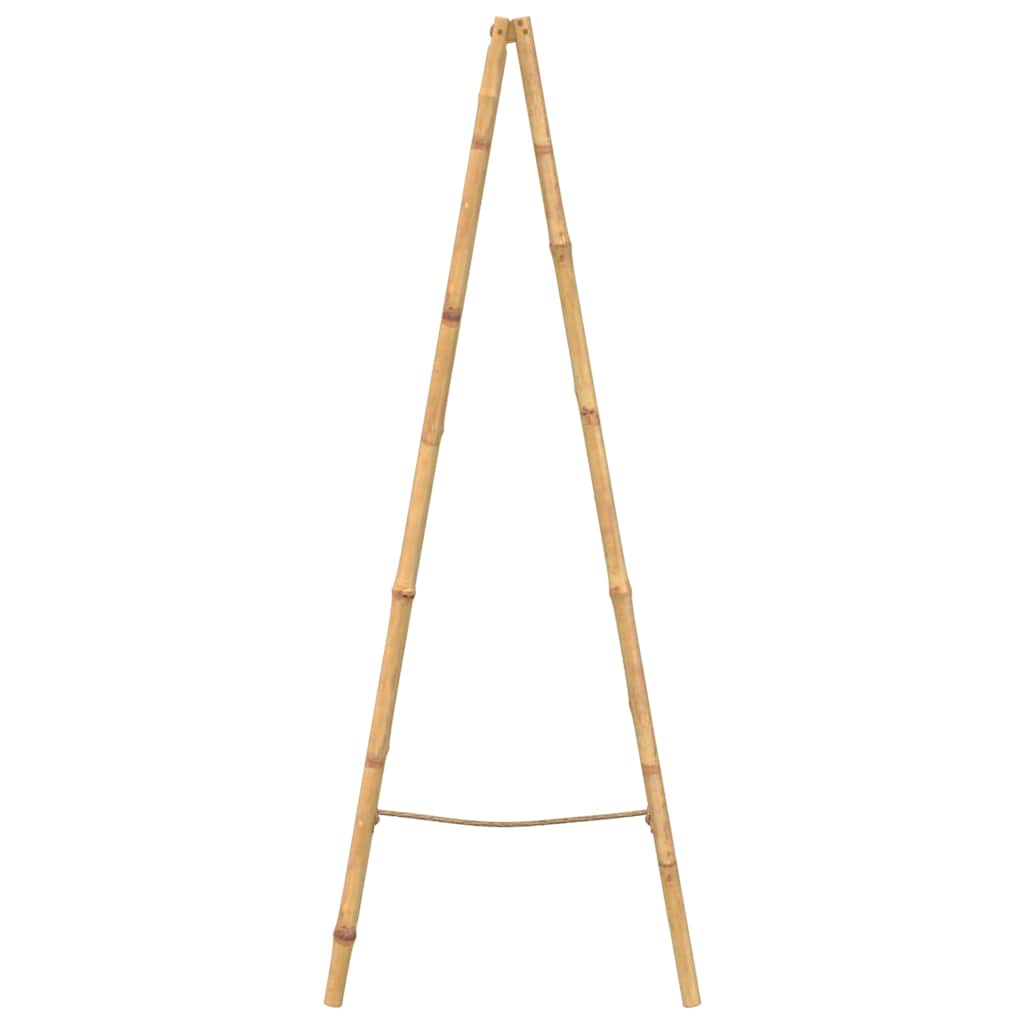 vidaXL Escada toalheiro dupla com 5 degraus, bambu, 50x160 cm