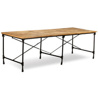 vidaXL Mesa de jantar madeira de mangueira maciça 240 cm