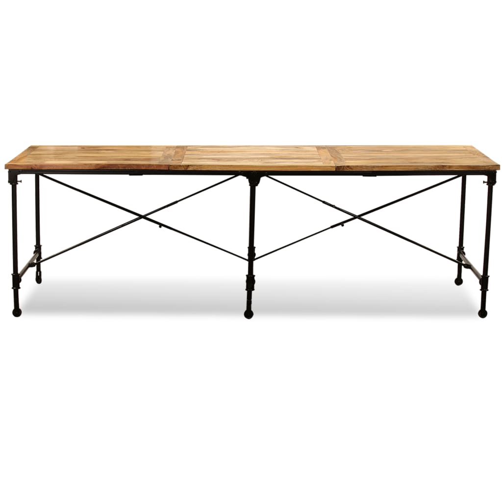 vidaXL Mesa de jantar madeira de mangueira maciça 240 cm
