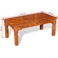 vidaXL Mesa de centro madeira de acácia maciça 110x60x45 cm