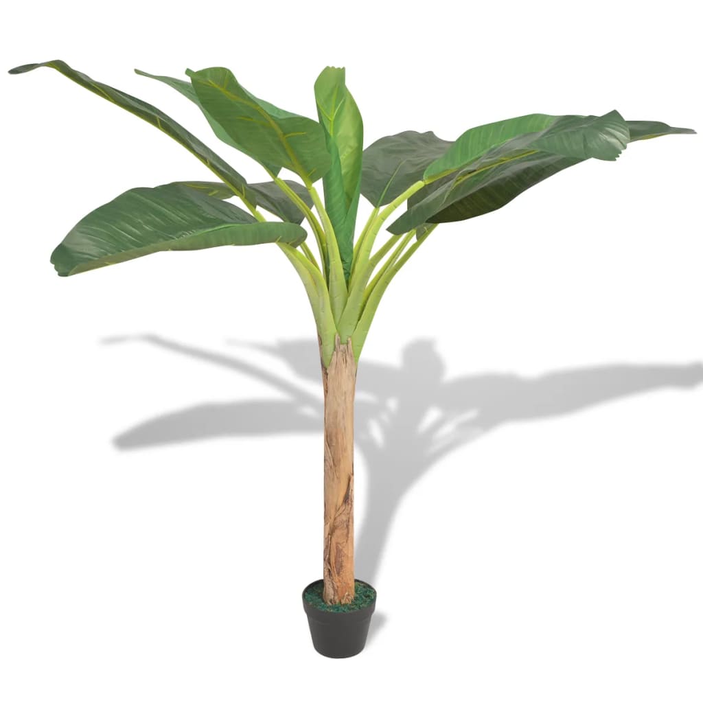 vidaXL Planta bananeira artificial com vaso 150 cm verde
