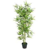 vidaXL Planta bambu artificial com vaso 120 cm verde