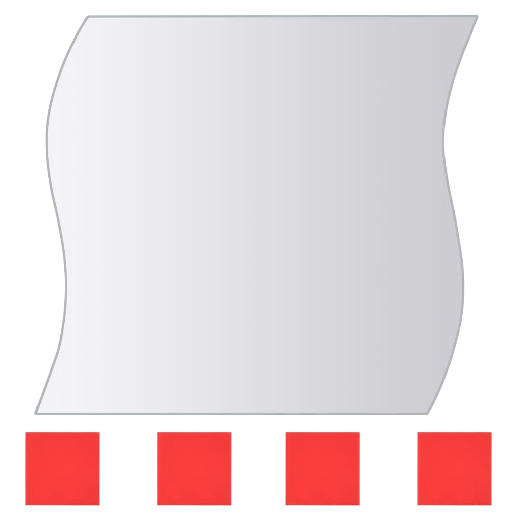 vidaXL 8 pcs painéis espelhados de vidro com várias formas